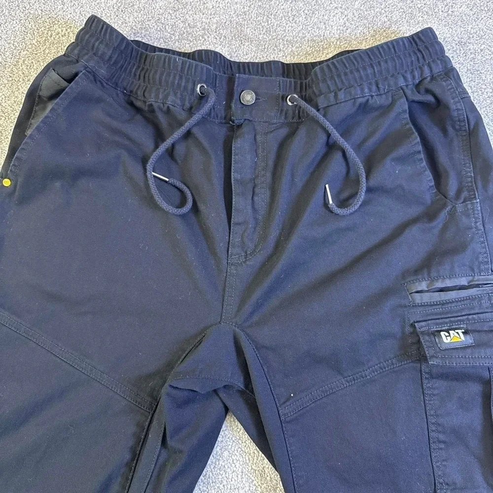 Caterpillar CAT Double Knee Work Pants Black 38x34 Men's Heavy Duty Workwear